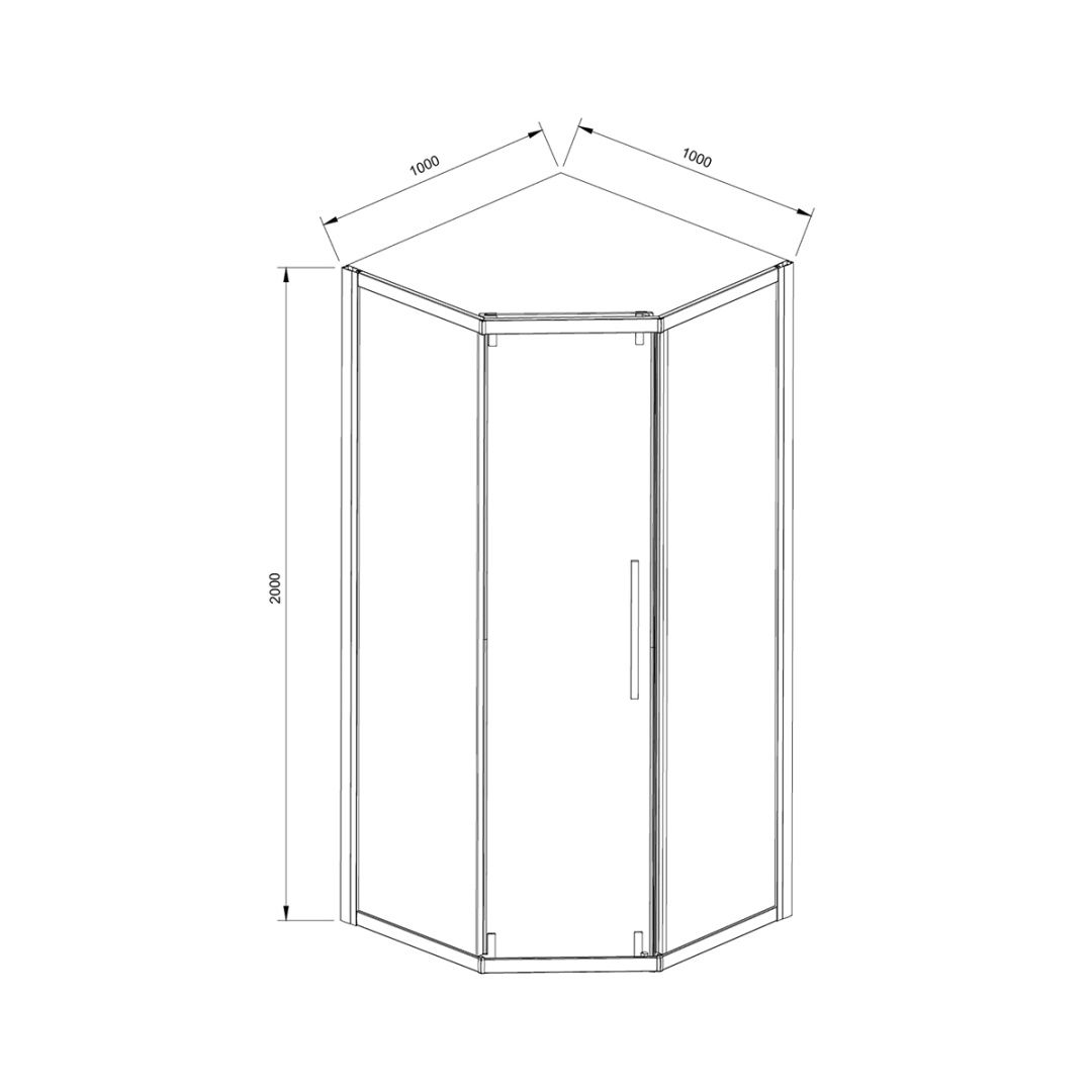 Приобрести vincea душевое ограждение show 100х100 см, прозрачное, черное vsp1-4sh100clb