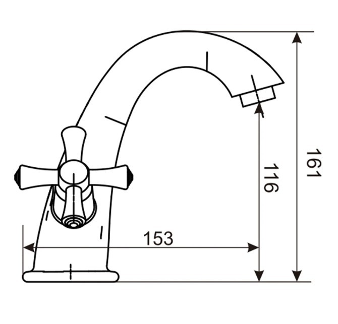 Приобрести cмеситель для раковины vieir pugno 161 мм, хром v210111