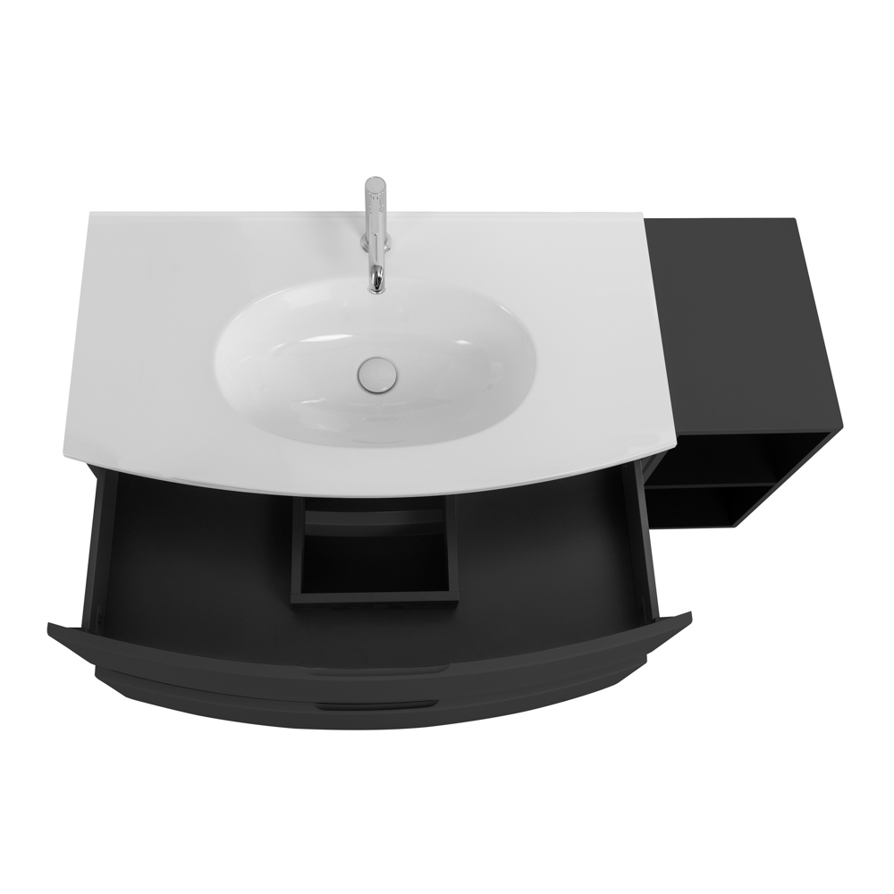 Приобрести cezares тумба подвесная с раковиной elettra 130 см grafite, графит 55526