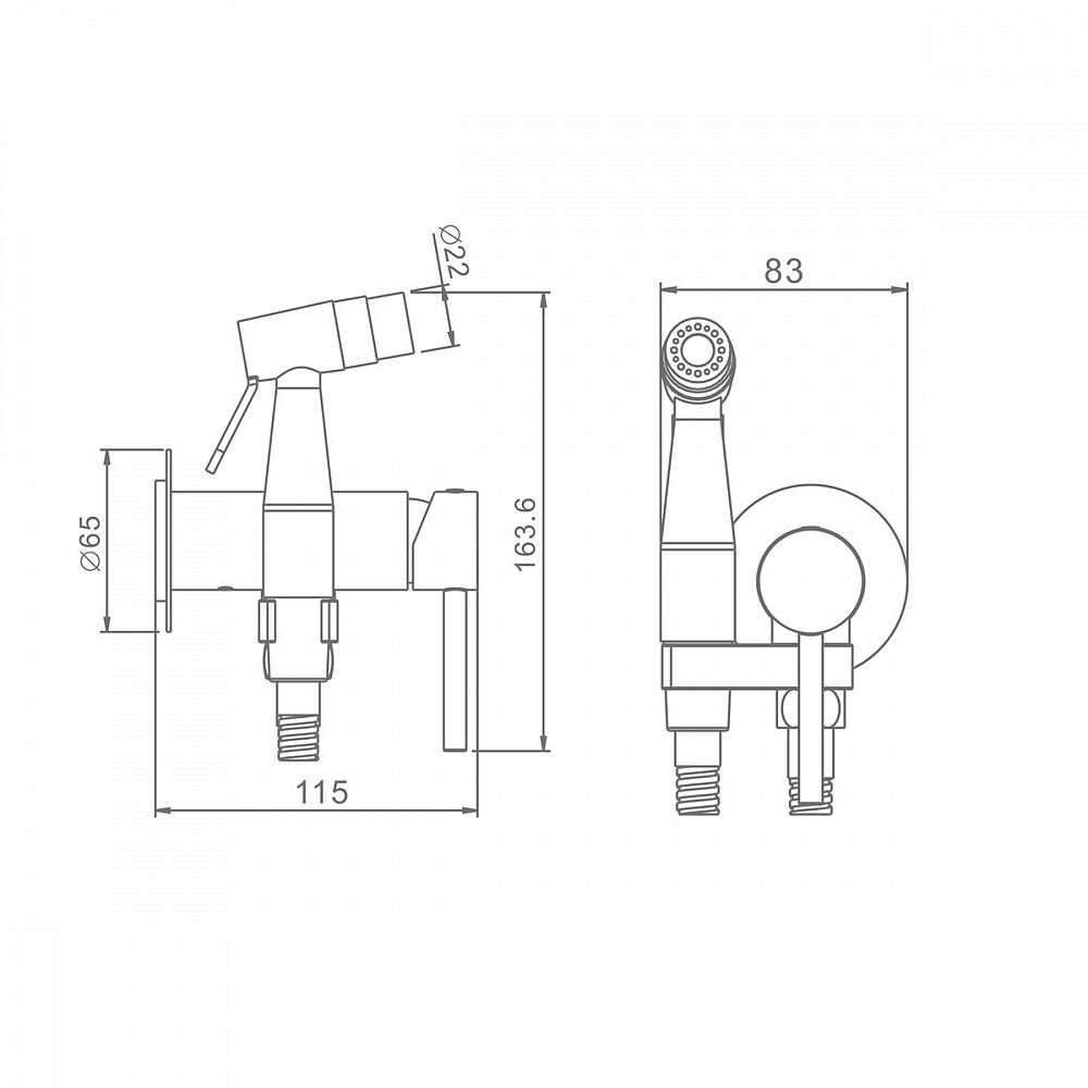 Приобрести raglo смеситель с гигиеническим душем, медь r20.54.33
