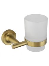 Стакан для зубных щеток с держателем WONZON & WOGHAND SIMPLE, Брашированное золото (WW-6521-BG)