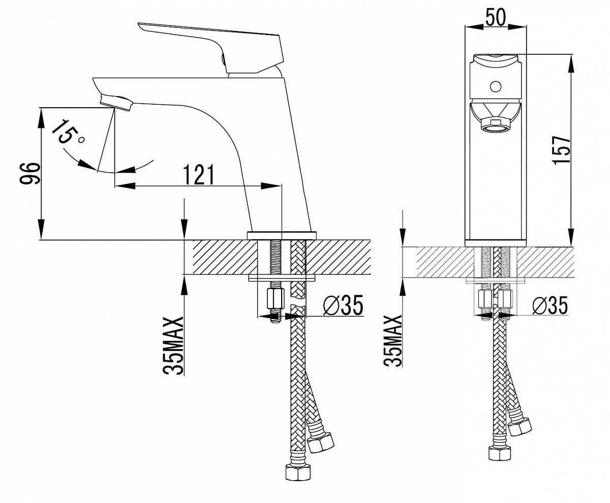 Приобрести смеситель для раковины azario avilla, 121 мм, хром az-wkg168044c