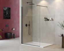 Cezares Душевая перегородка LIBERTA 105 см, черный LIBERTA-L-1-105-120-C-NERO