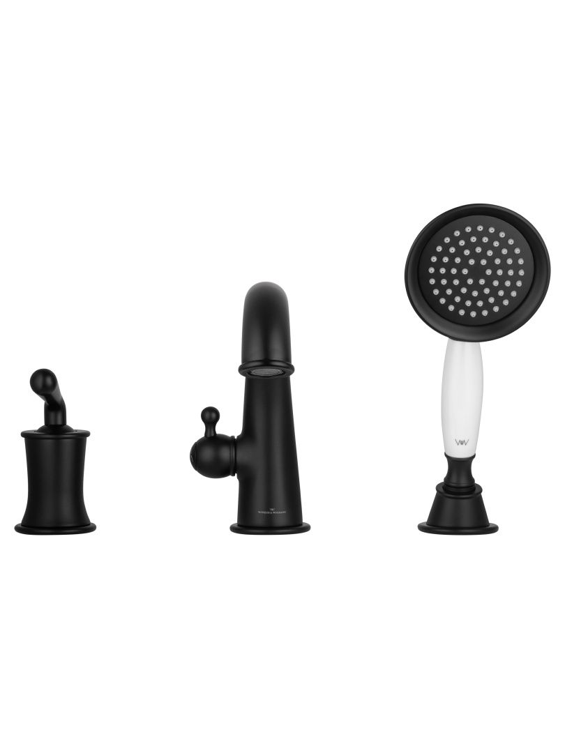 Приобрести смеситель на борт ванны wonzon & woghand steam, черный матовый (ww-88659008-mb)
