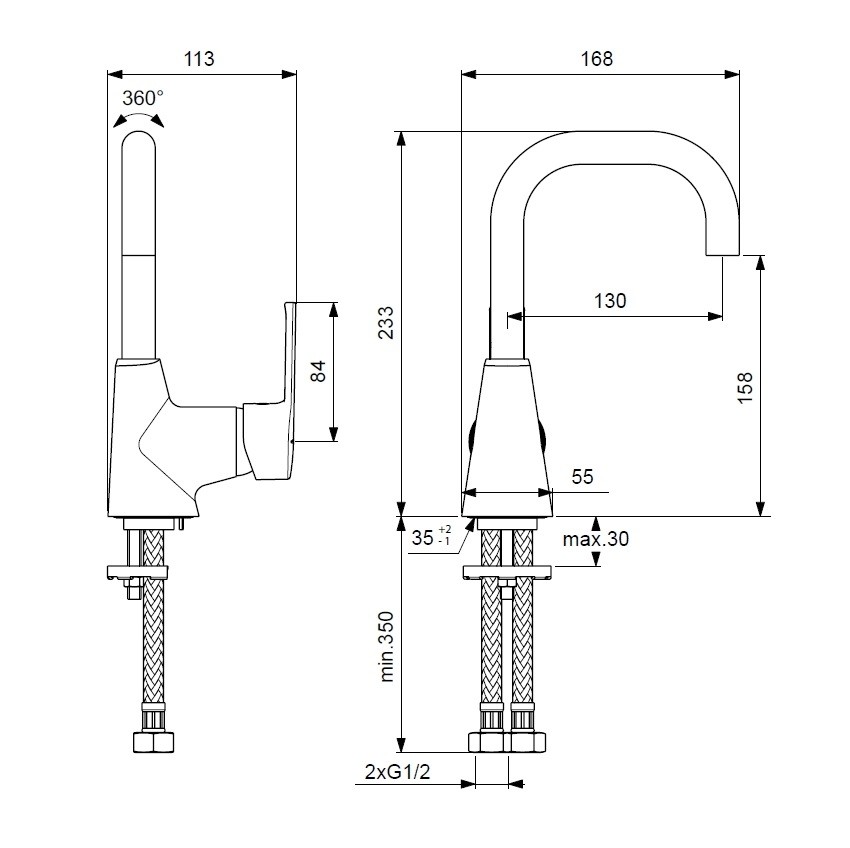 Приобрести смеситель для умывальника vidima uno ba235aa