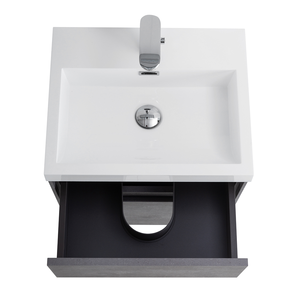 Приобрести belbagno тумба с раковиной pietra mini 50 см, подвесная 50as stucco cemento, белая раковина