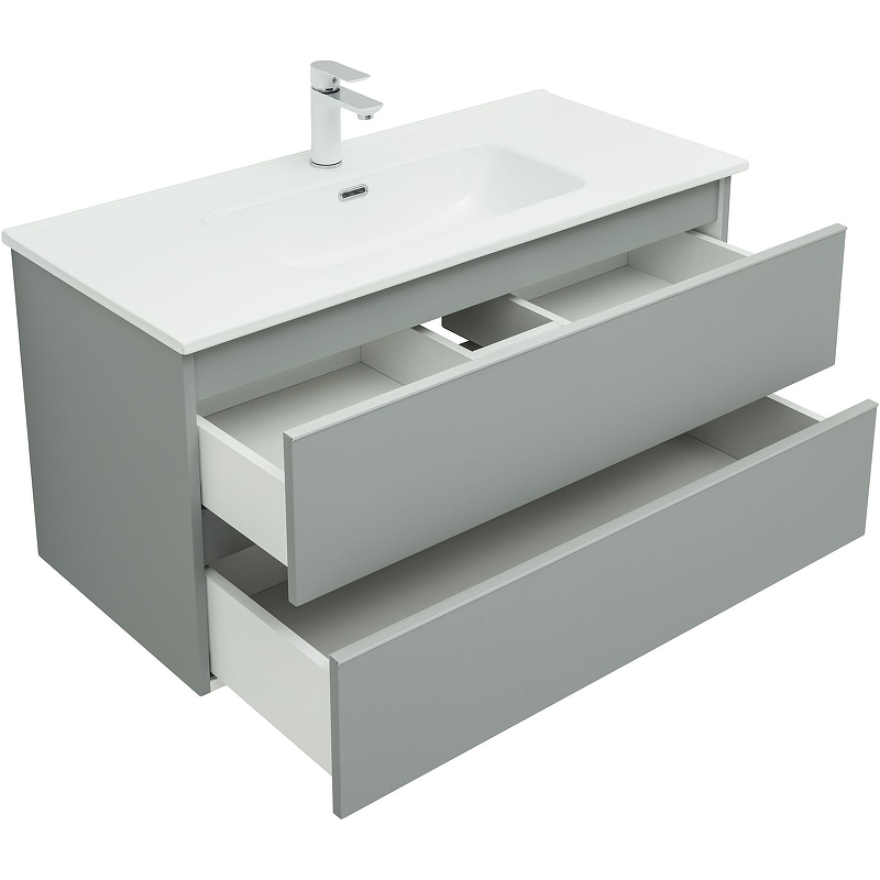 Приобрести aquanet тумба с раковиной вега 100 см, мисти грин