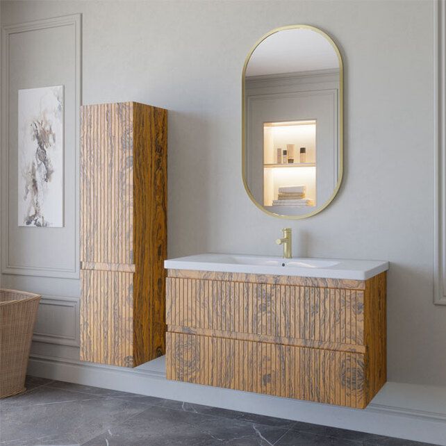 Приобрести caprigo тумба с раковиной forte-albero stripe 100 см, палисандр, шпон