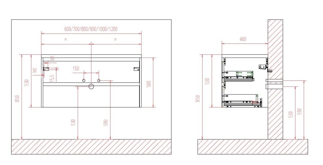 Приобрести тумба подвесная с раковиной belbagno kraft-700-2c-so-rnn 70 см, rovere nebrasca nature