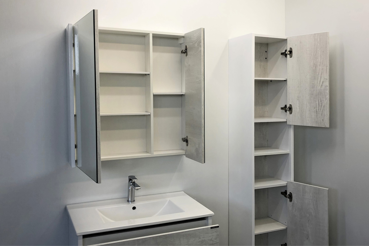 Приобрести сomforty зеркало-шкаф "женева-75", дуб белый