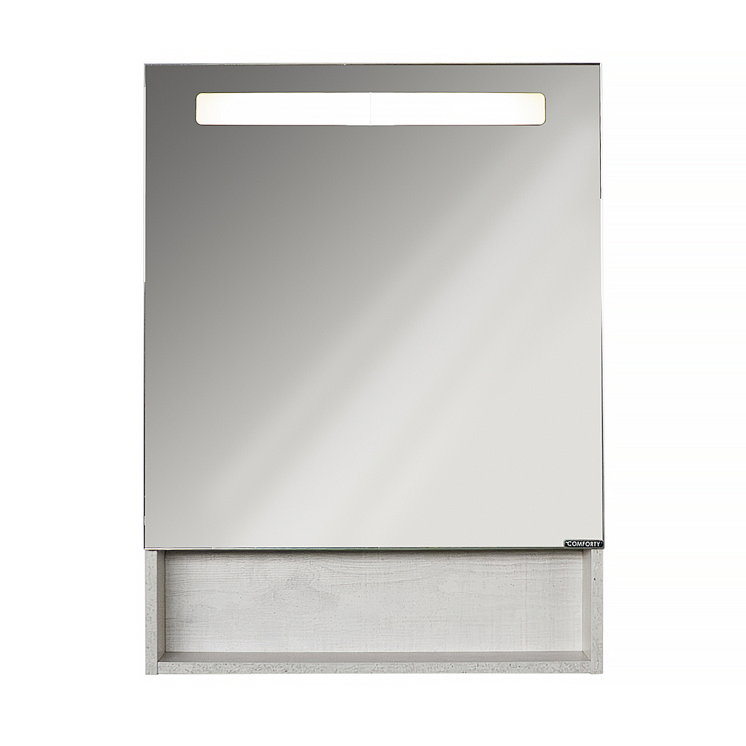 Приобрести сomforty зеркало-шкаф никосия-60 с подсветкой, дуб белый