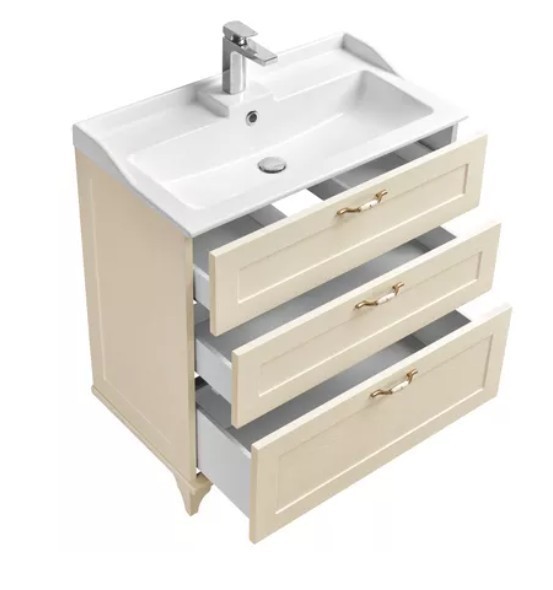 Приобрести тумба напольная с раковиной акватон леон 80н см 1a187801lbpr0,1a708031fb010, дуб бежевый