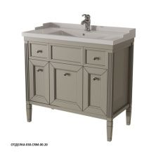 Caprigo Тумба с раковиной ALBION 90 см, серая, эмаль