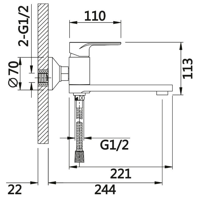 Приобрести смеситель для ванны vieir teso с ручным душем, хром v083532