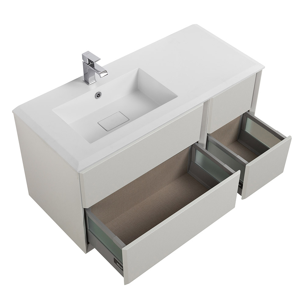 Приобрести cezares тумба подвесная с раковиной bellagio 106 см bianco opaco, левостороняя, белая матовая 54714