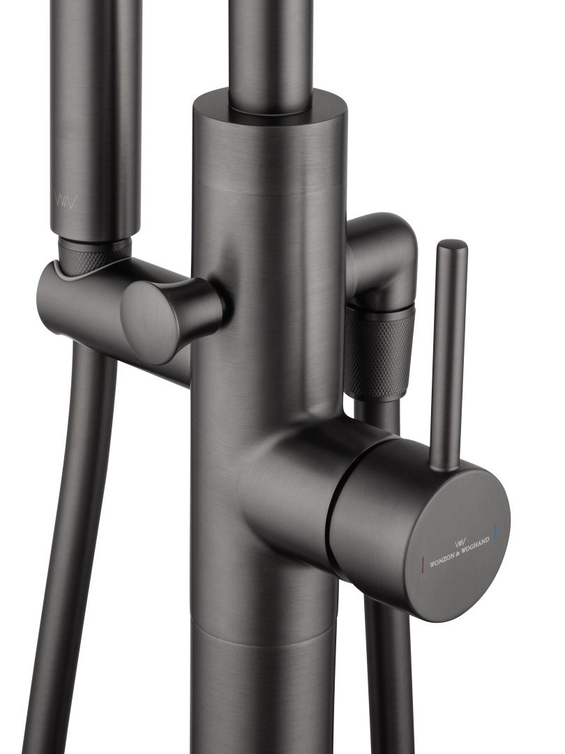Приобрести смесители напольные для ванн и раковин wonzon & woghand stick, темный графит (ww-88649017-bgm)
