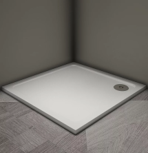 Veconi Душевой поддон Tezeo Stone 90x90 см, искусственный камень, белый TZ08-90K-01-19C3