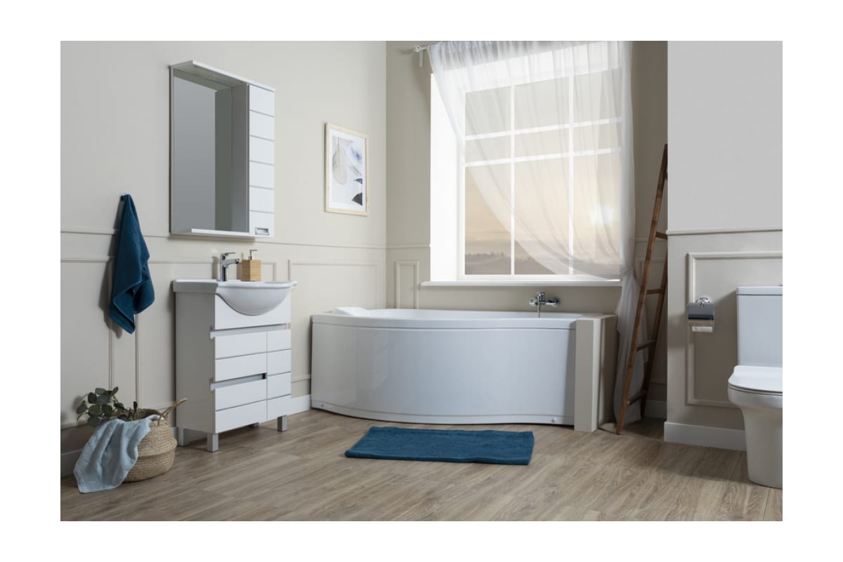 Приобрести aquanet акриловая ванна palma 170x90 см, белая, левая