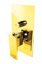 CEZARES Смеситель скрытого монтажа UNIKA с переключателем на 2 выхода, золото UNIKA-VDIM-03/24