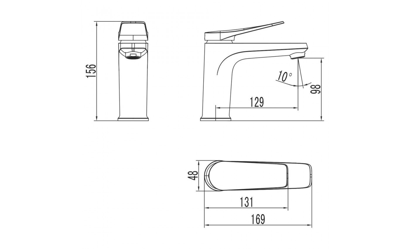 Приобрести lemark смеситель для раковины bronx, черный lm3706bl