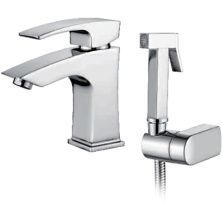 GERHANS Смеситель для раковины K14 с гигиеническим душем, хром K11214