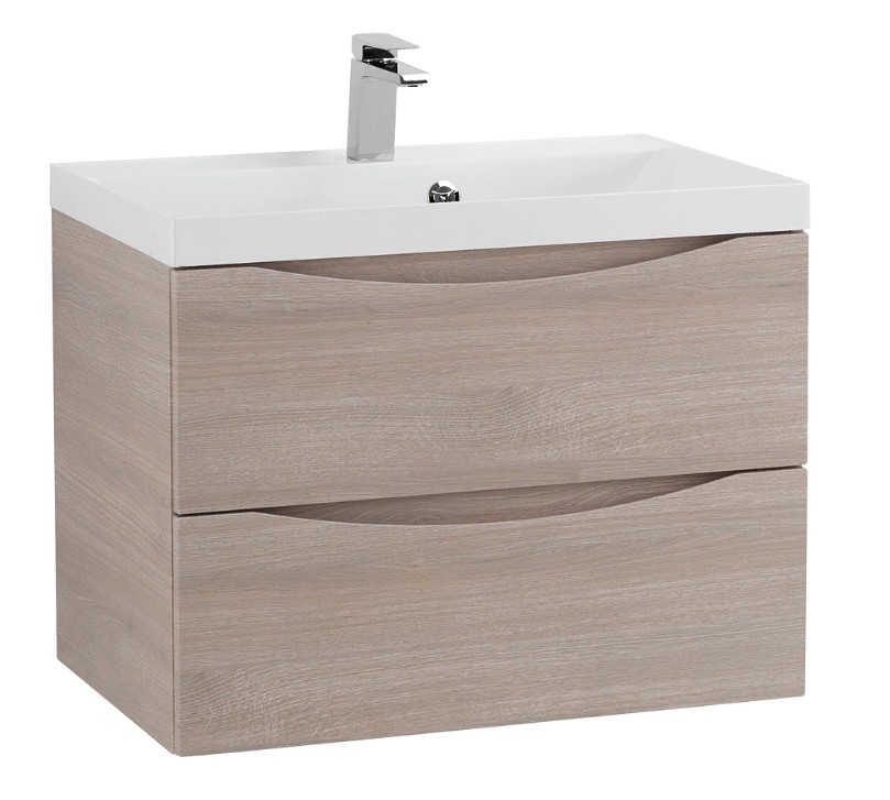 Приобрести тумба подвесная с раковиной belbagno marino-700-2c-so-rg-p 70 см, rovere grigio