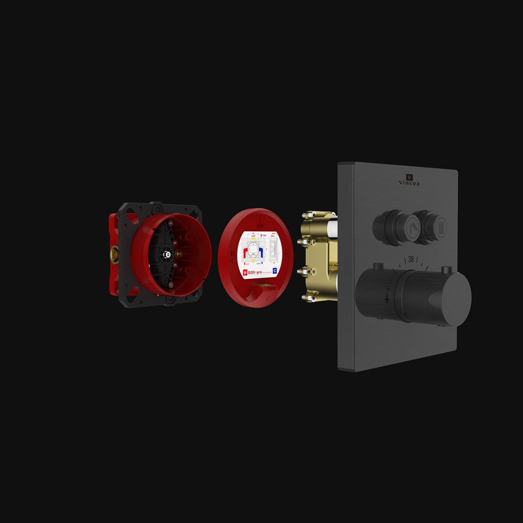 Приобрести vincea встраиваемая душевая система inspire, оружейная сталь vsfw-3i21t2gm