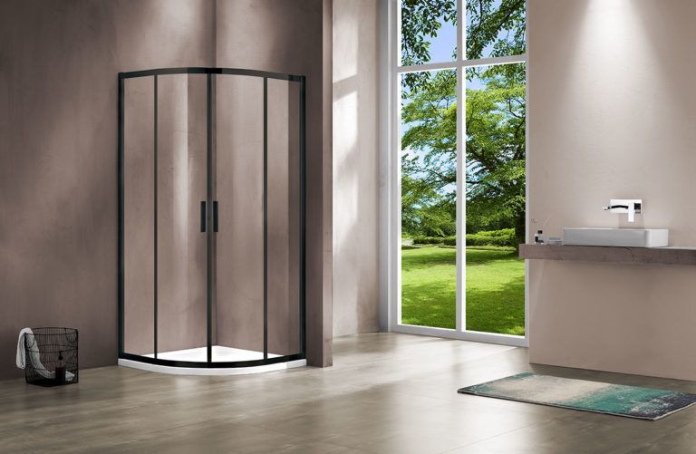 Приобрести vincea душевое ограждение garda 90х90 см, прозрачное, черное vsq-1g900clb