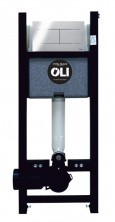 Инсталляция Expert Total Black LE, мех. + панель слива Slim Della хр.гл. OLI