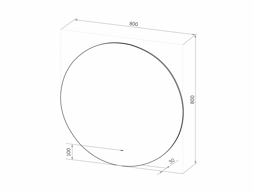 Приобрести continent зеркало с подсветкой ajour 80х80 см, белое