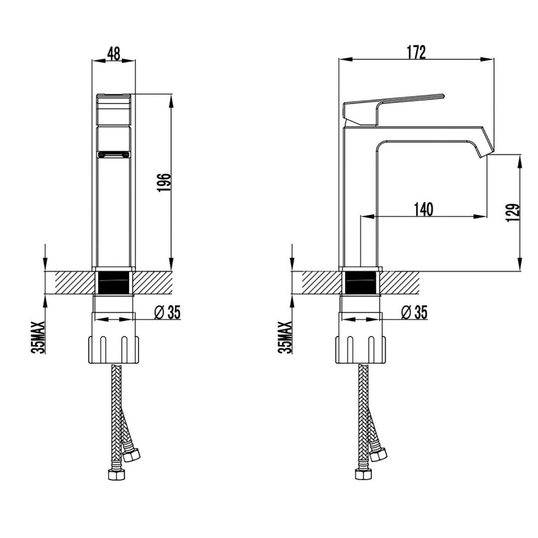 Приобрести смеситель для раковины azario exquisite 172 мм, хром az-vsm168340c