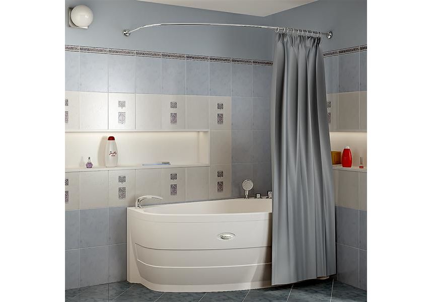 Приобрести радомир карниз для шторки на ванну «орсини» 1600х900