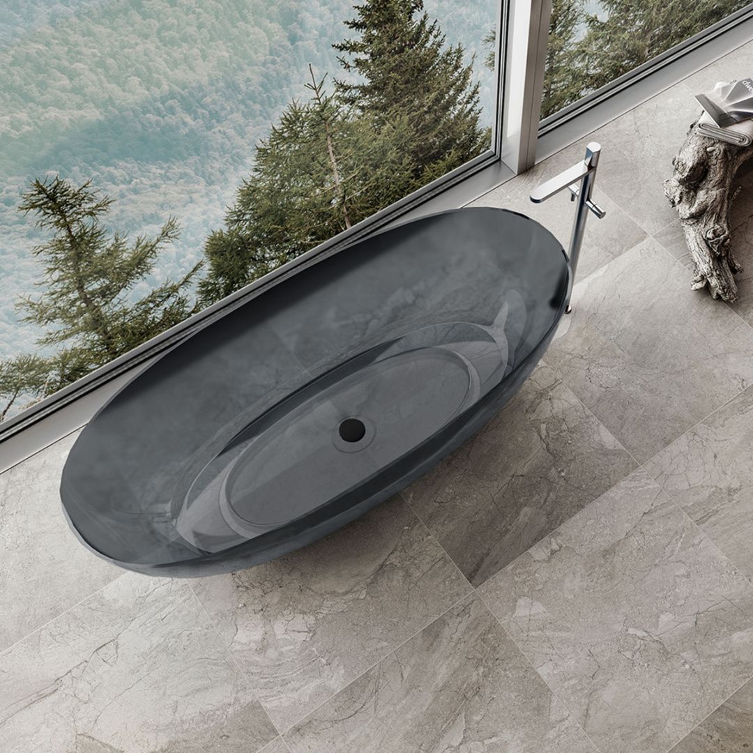 Приобрести vincea отдельностоящая ванна crystalmood 170х75 см, черная прозрачная vbt-6t01b