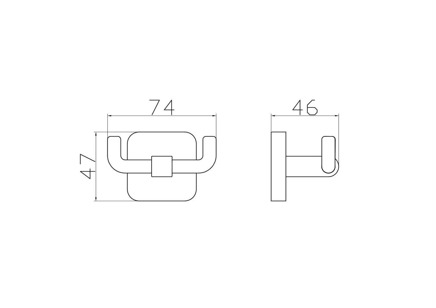 Приобрести двойной крючок для ванной wonzon & woghand still, хром (ww-6625)