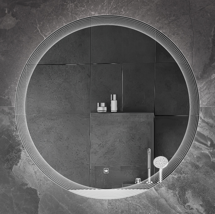 Приобрести cezares зеркало eco 70х70 см, контурная подсветка, сенсорное включение, гравировка czr-spc-eco-700-led-tch