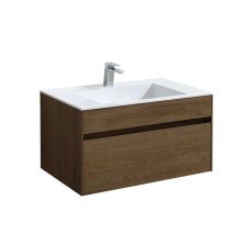 Vincea Тумба подвесная Chiara 80 см, дуб табак с белой раковиной VMC-2C800TO;VCB-13800W