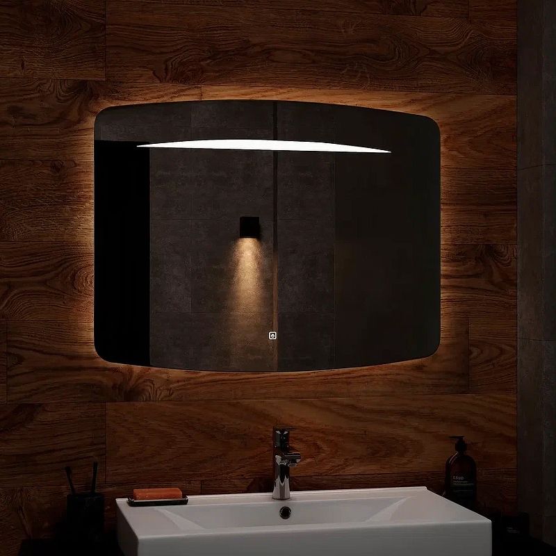 Приобрести continent зеркало с подсветкой rapid 100х70 см, сенсорный включатель, белое