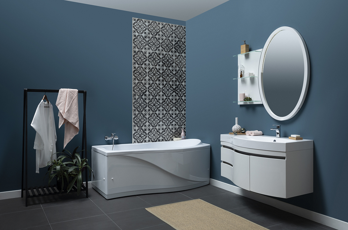 Приобрести aquanet зеркало опера l/r 70 см, белое с полкой