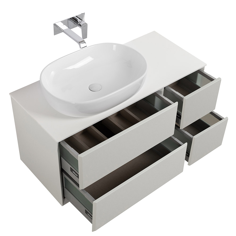 Приобрести cezares тумба со столешницей подвесная bellagio 106 см bianco opaco, белая 54714