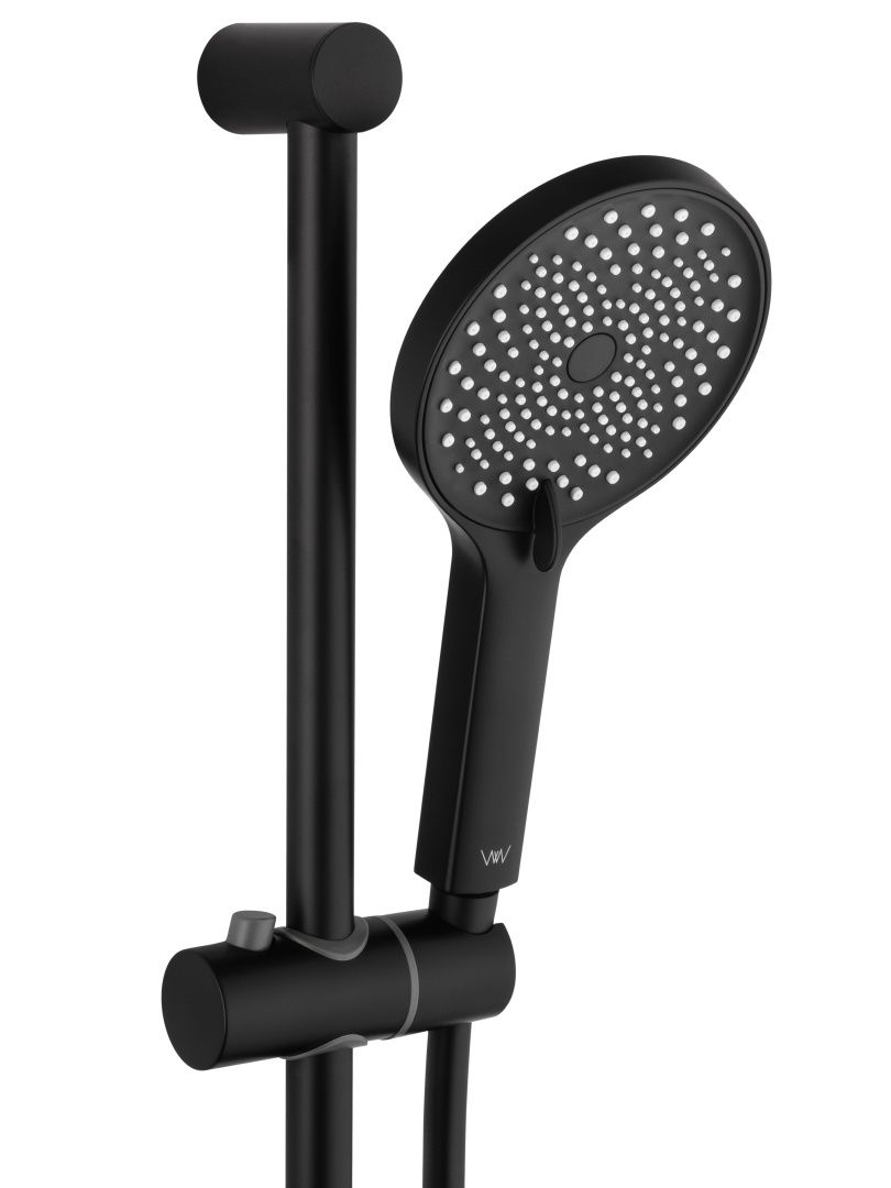 Приобрести смеситель для ванны с душем и термостатом wonzon & woghand solid, черный матовый (ww-c2011-a-mb)