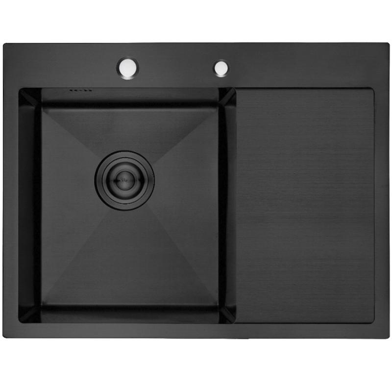 Приобрести gerhans кухонная мойка 58х48 см, левосторонняя, графит