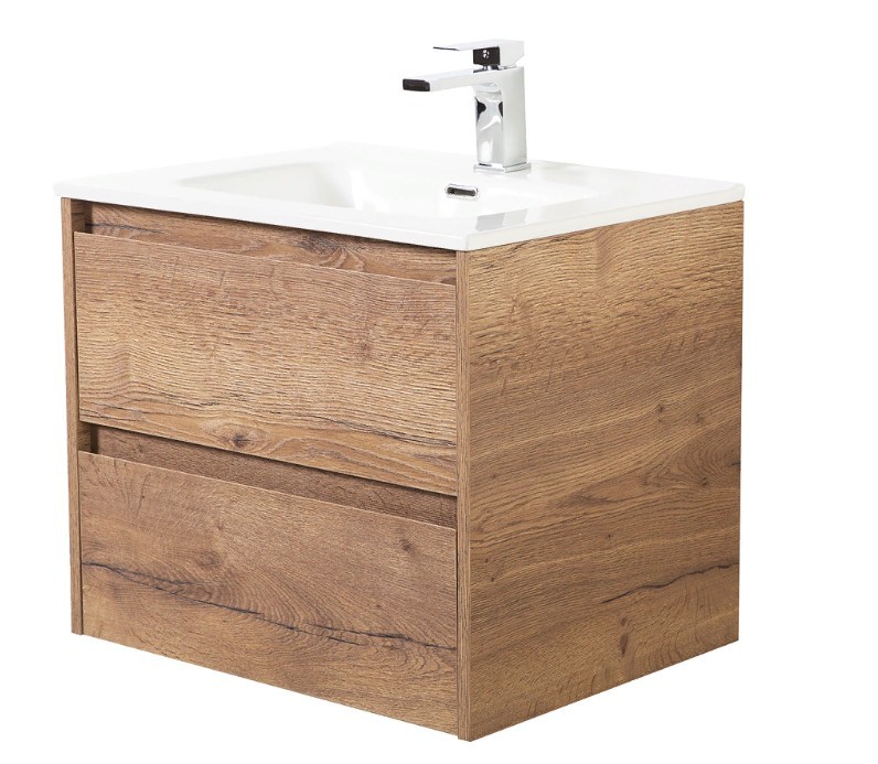 Приобрести тумба подвесная с раковиной belbagno kraft-700-2c-so-rt 70 см, rovere tabacco