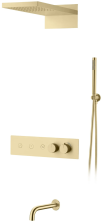 Boheme Душевая система Fusion с термостатом, встраиваемая, матовое золото 131-2-MG