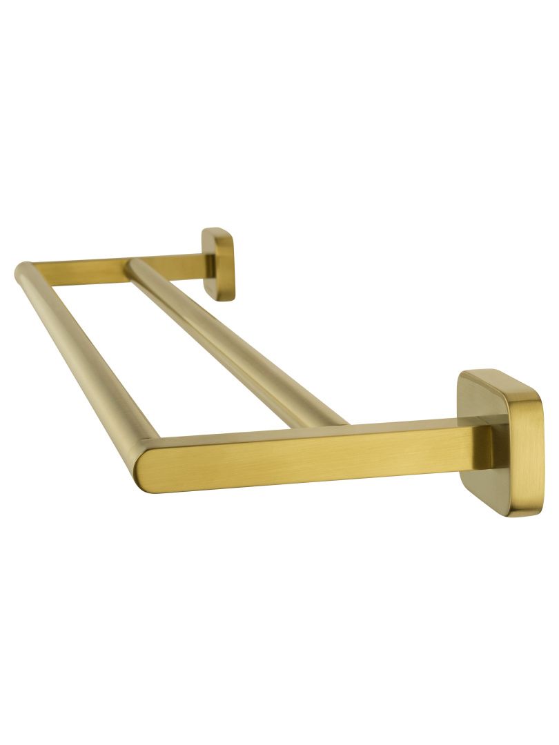 Приобрести полотенцедержатель двойной wonzon & woghand graffity, брашированное золото (ww-9311-bg)