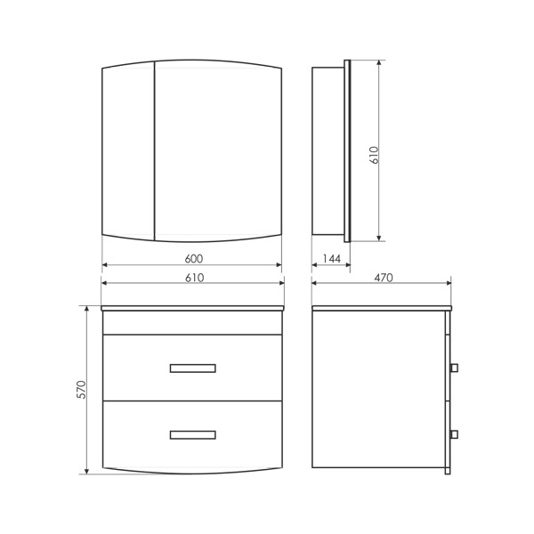 Приобрести сomforty зеркало-шкаф "лаура-60-2", белый