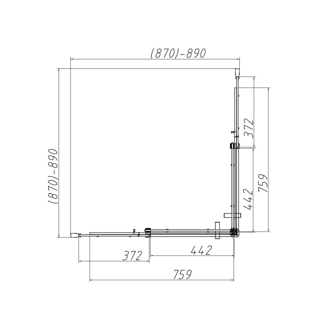 Приобрести vincea душевое ограждение dice 90х90 см, прозрачное, хром vss-4d900cl