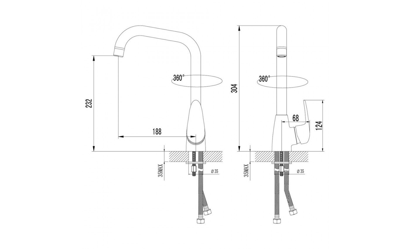 Приобрести lemark смеситель для кухни pramen с поворотным изливом, хром lm3305c
