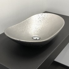 Comforty Раковина 7811ASS 62х34 см, серебро