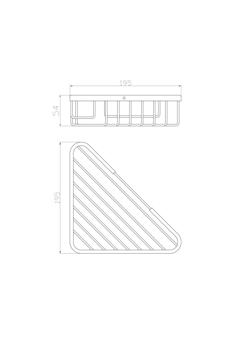 Приобрести полка для ванной угловая wonzon & woghand, хром (ww-4119)