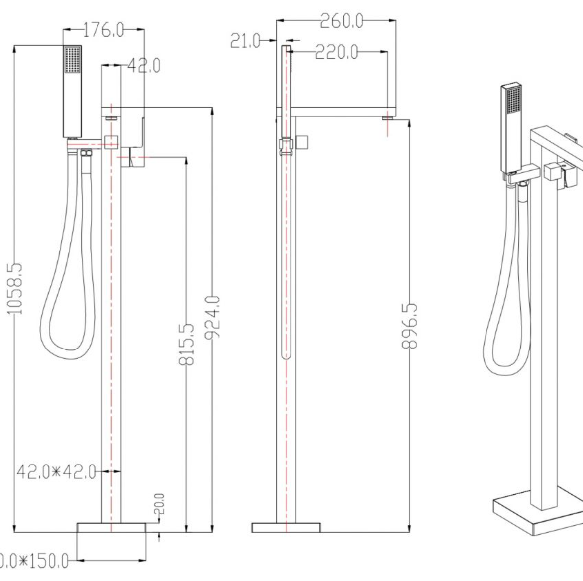 Приобрести grocenberg напольный смеситель для ванны, матовое золото gb800mg